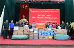 Ban Thanh niên Quân đội phối hợp tặng quà, hỗ trợ nhân dân tỉnh Thái Nguyên bị thiệt hại do bão số 3